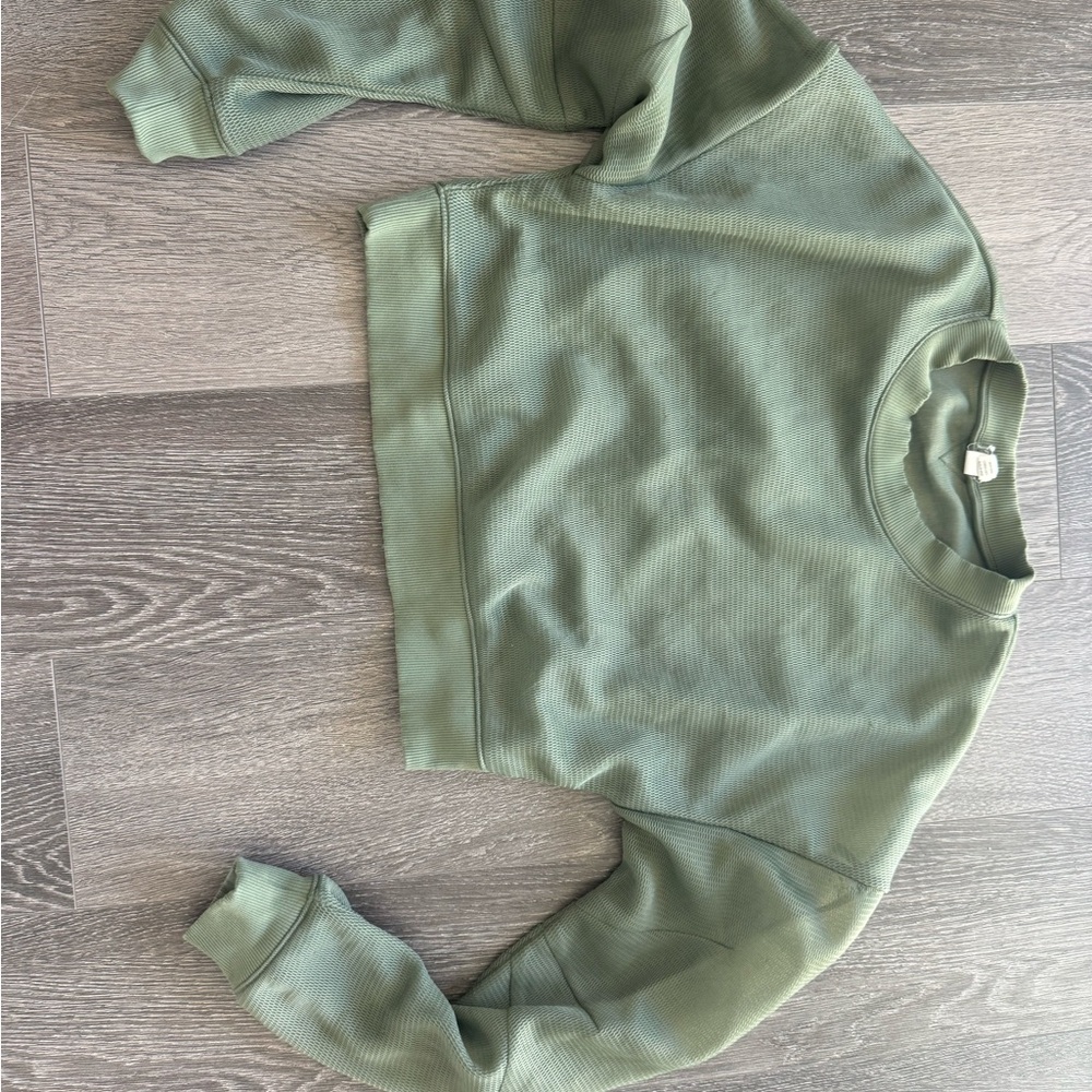 Green Cropped Sweatshirt